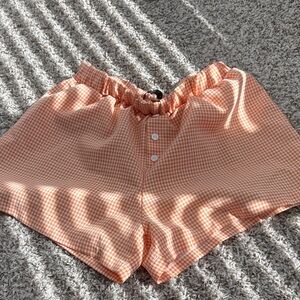 Gingham Orange Women's Shorts